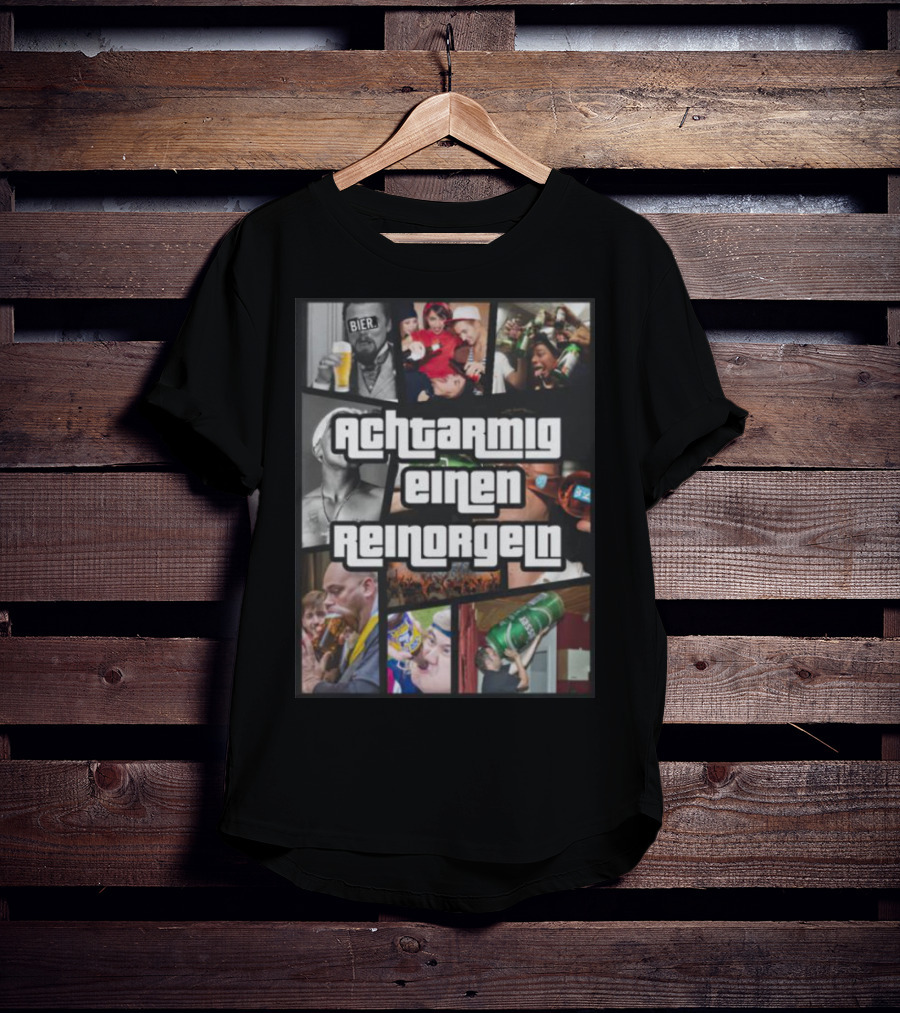 Achtarmig Einen Reinorgeln Bier Party Collage T-Shirt