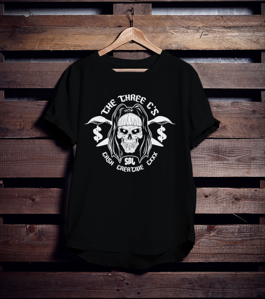 The Three C's Cash Creative Persia Pirotta Skull Design SDL CXXX T-Shirt