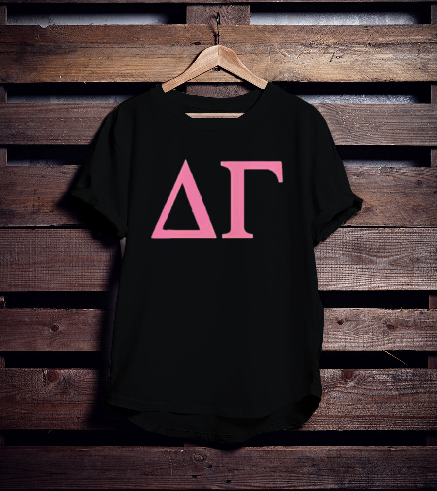 Delta Gamma World Famous ΔΓ Pink Lettering T-Shirt