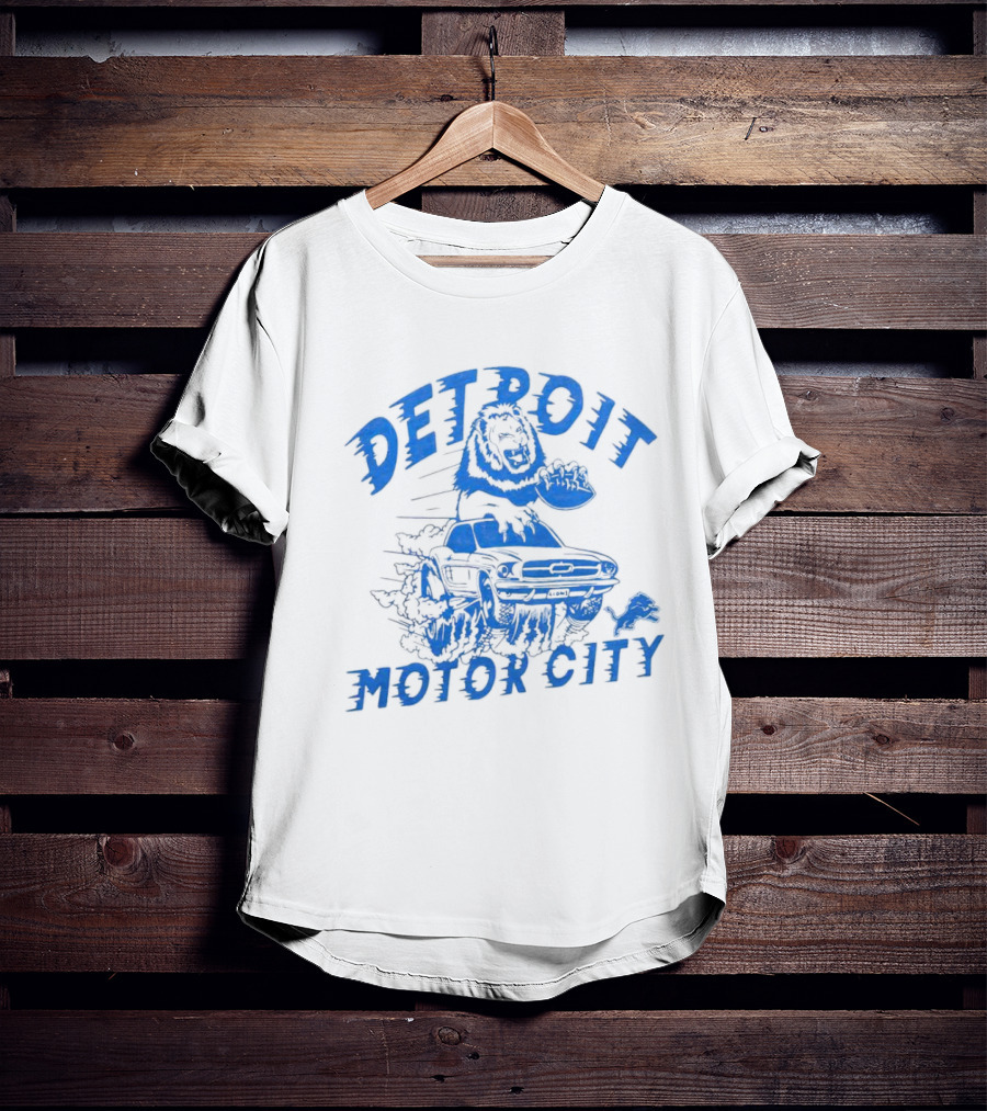 Detroit Lions Motor City Car T-Shirt