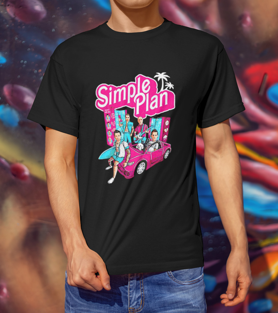 Simple Plan Barbie Dolls And Car Ocean Drive T-Shirt