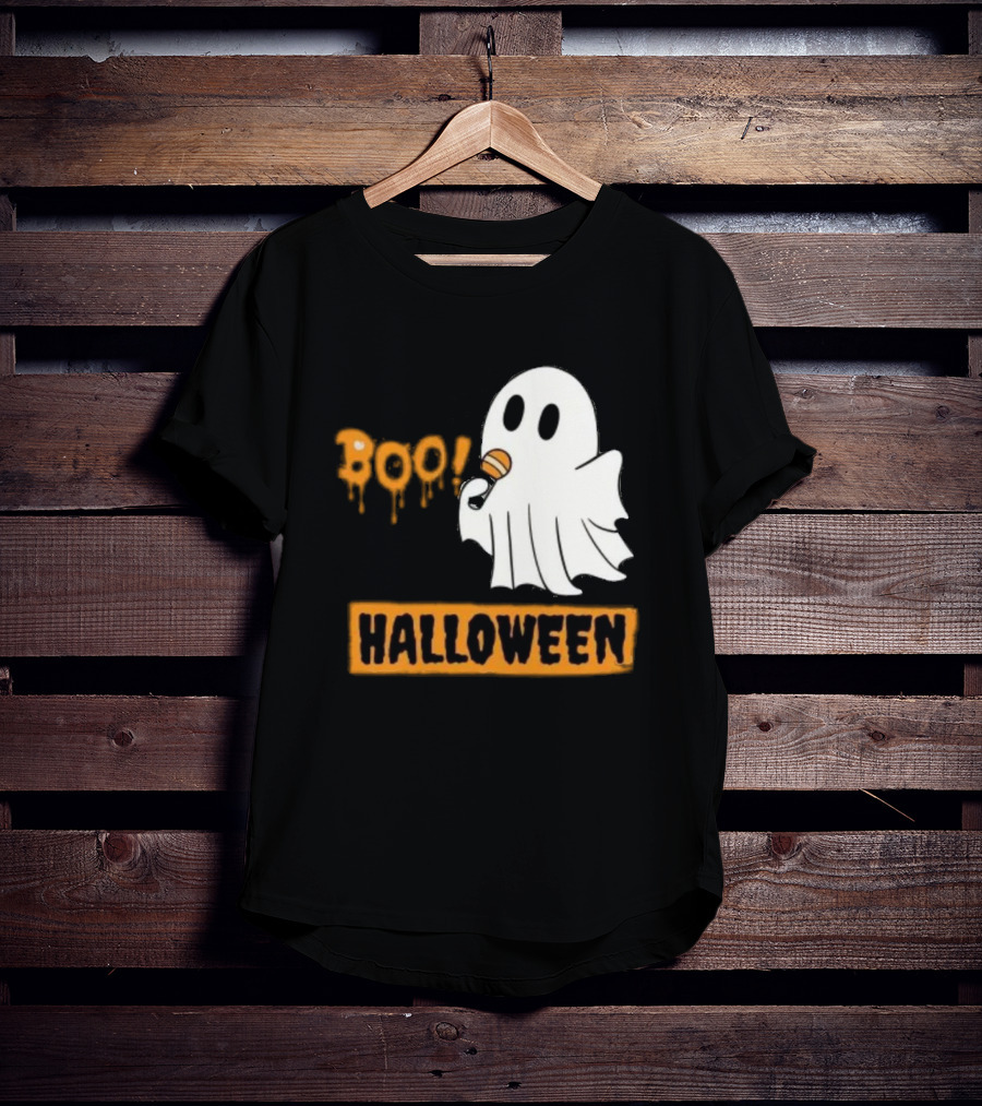 Happy Halloween Boo Cute Singing Ghost Halloween T-Shirt