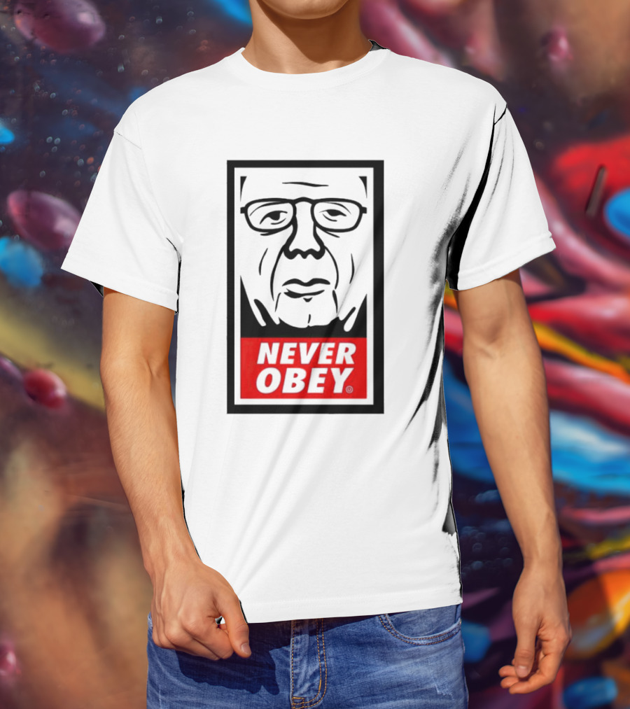 Never Obey Large Graphic Face T-Shirt