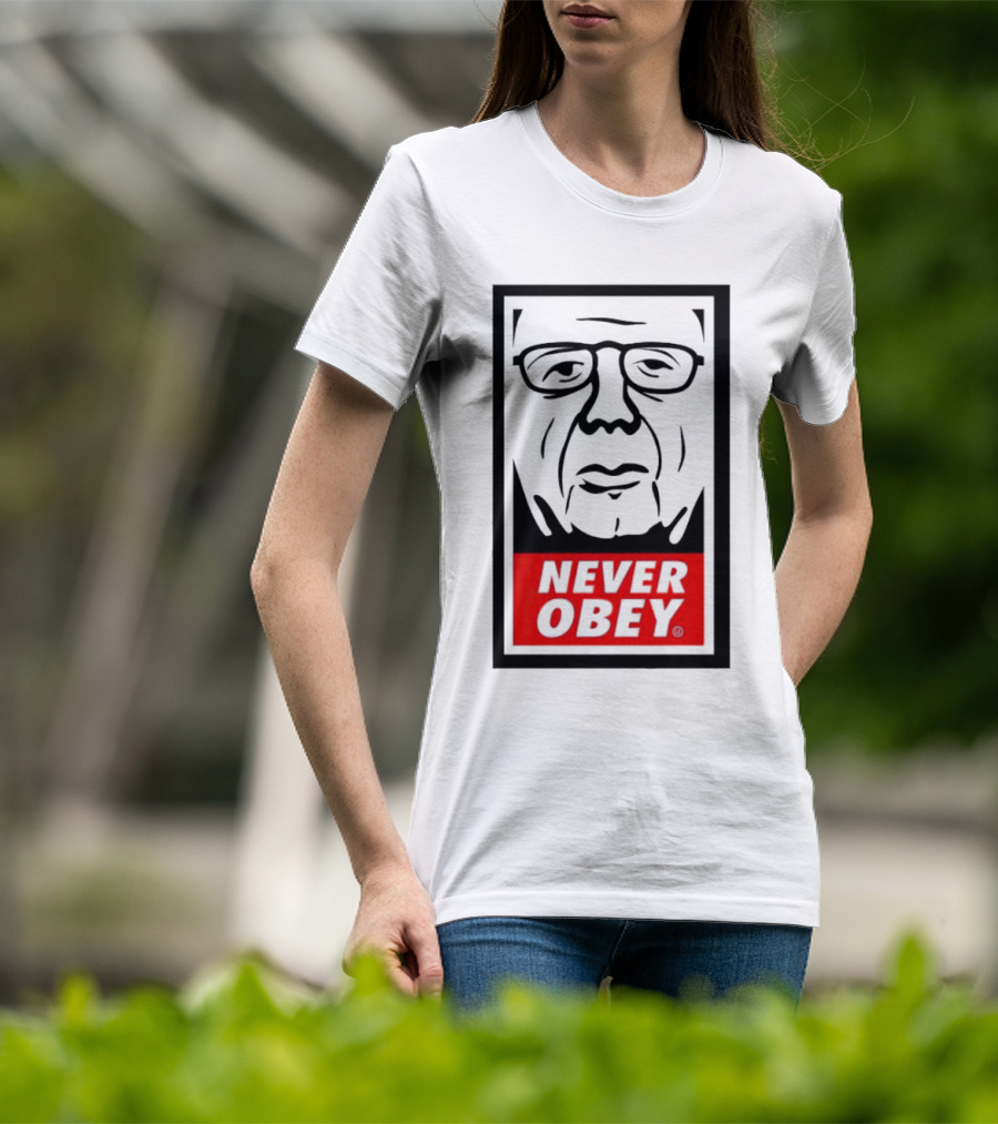 Never Obey Large Graphic Face T-Shirt