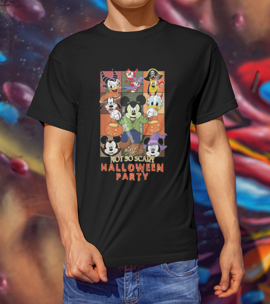 Mickey's Not So Scary Halloween Party Disney Characters T-Shirt