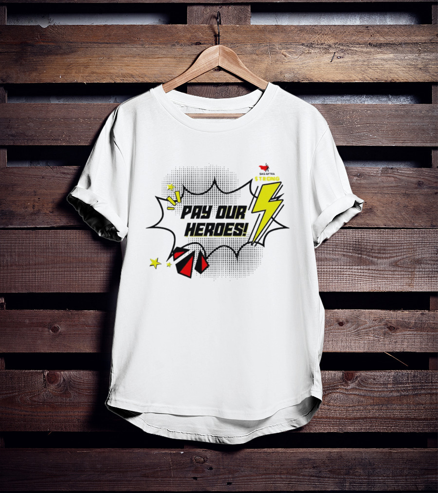 Pay Our Heroes Florida Strong Lightning Bolt Comic T-Shirt