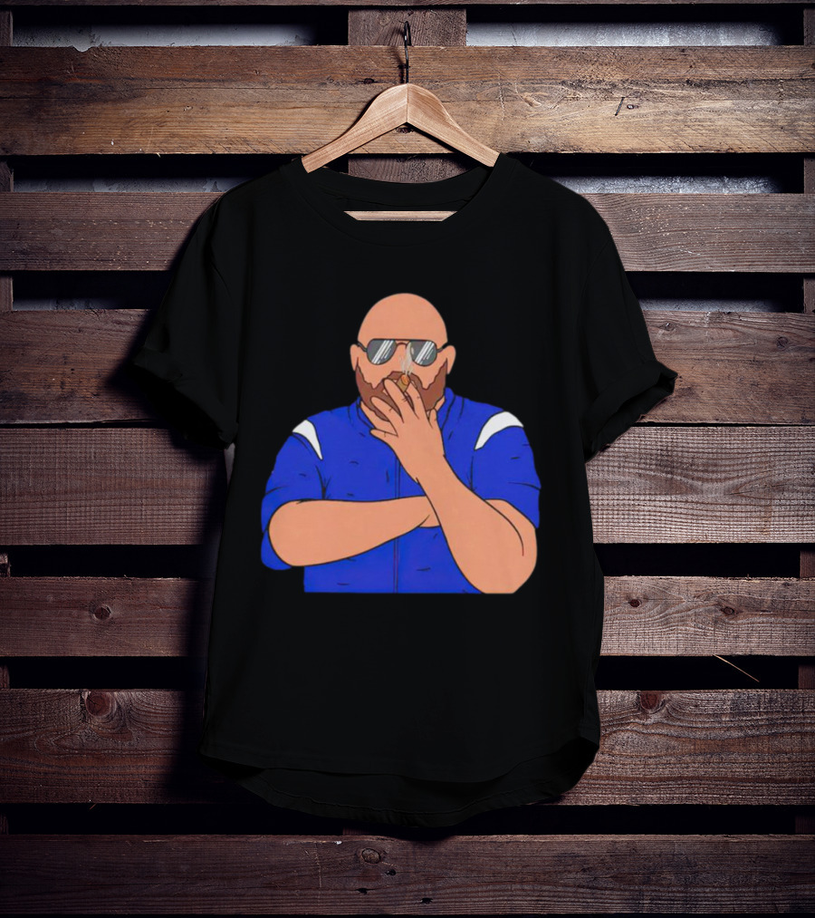 Brian Daboll Smoking Cigar In Blue Jacket Iconic T-Shirt