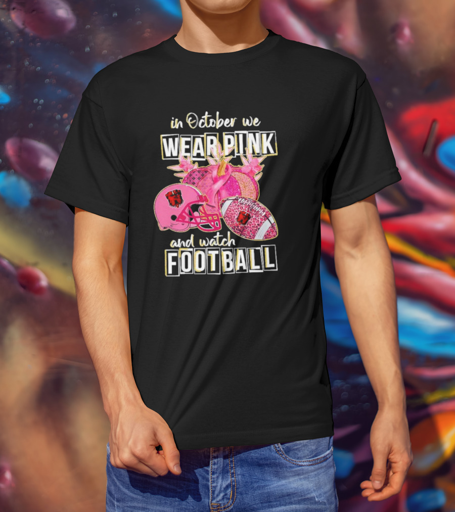 Cleveland Browns In October We Wear Pink And Watch Football Breast Cancer Awareness T-Shirt