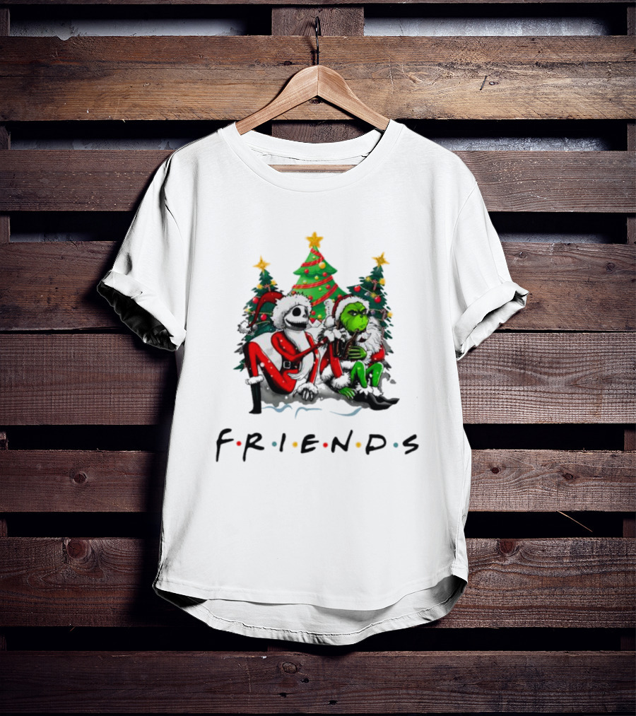Grinch Santa Nightmare Christmas Friends T-Shirt