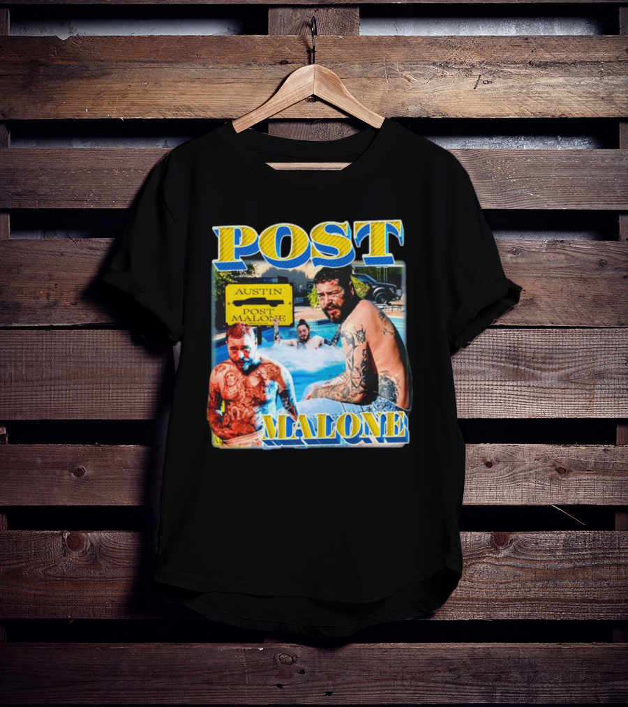 Post Malone Austin Vintage Pool Tattoo T-Shirt