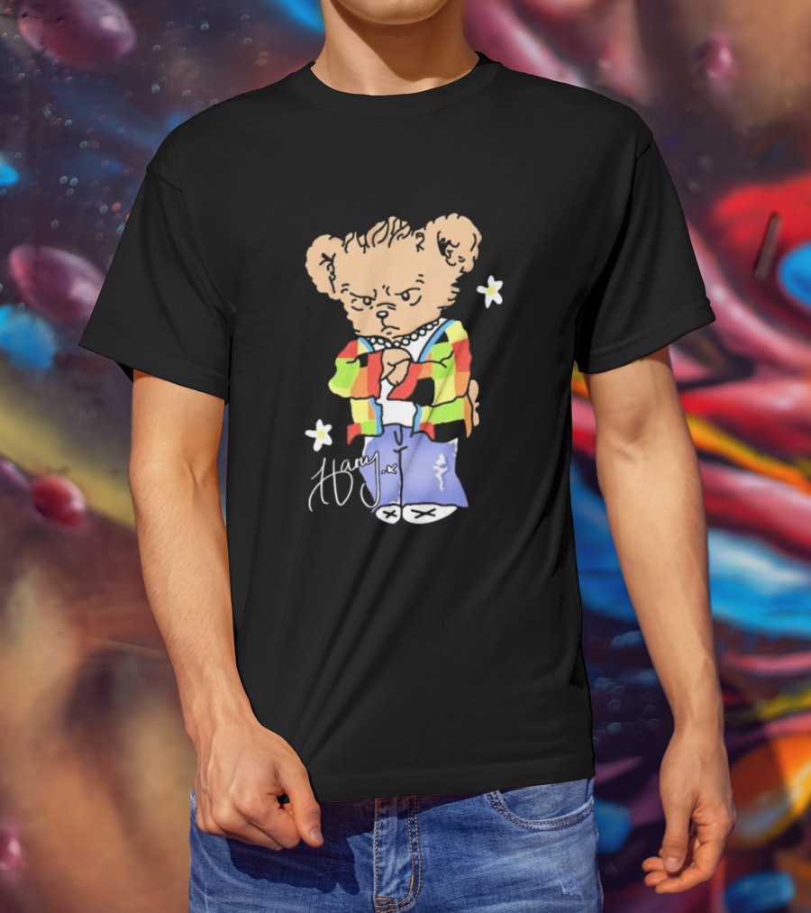 Teddy Bear Harry With Colorful Jacket And Signature T-Shirt