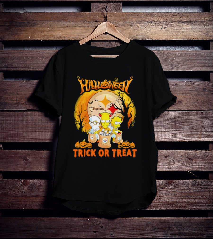 Halloween Steelers Trick Or Treat The Simpson T-Shirt