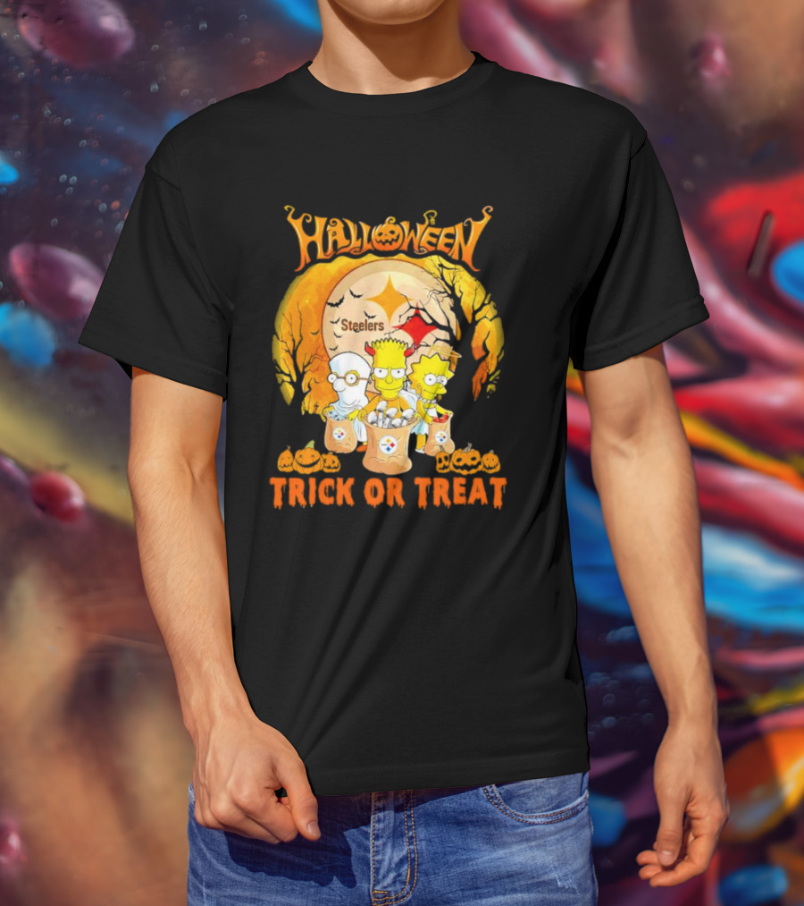 Halloween Steelers Trick Or Treat The Simpson T-Shirt