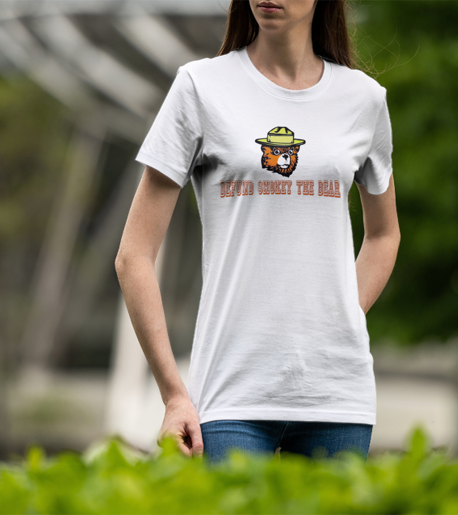 Defund Smokey The Bear Ranger Hat T-Shirt