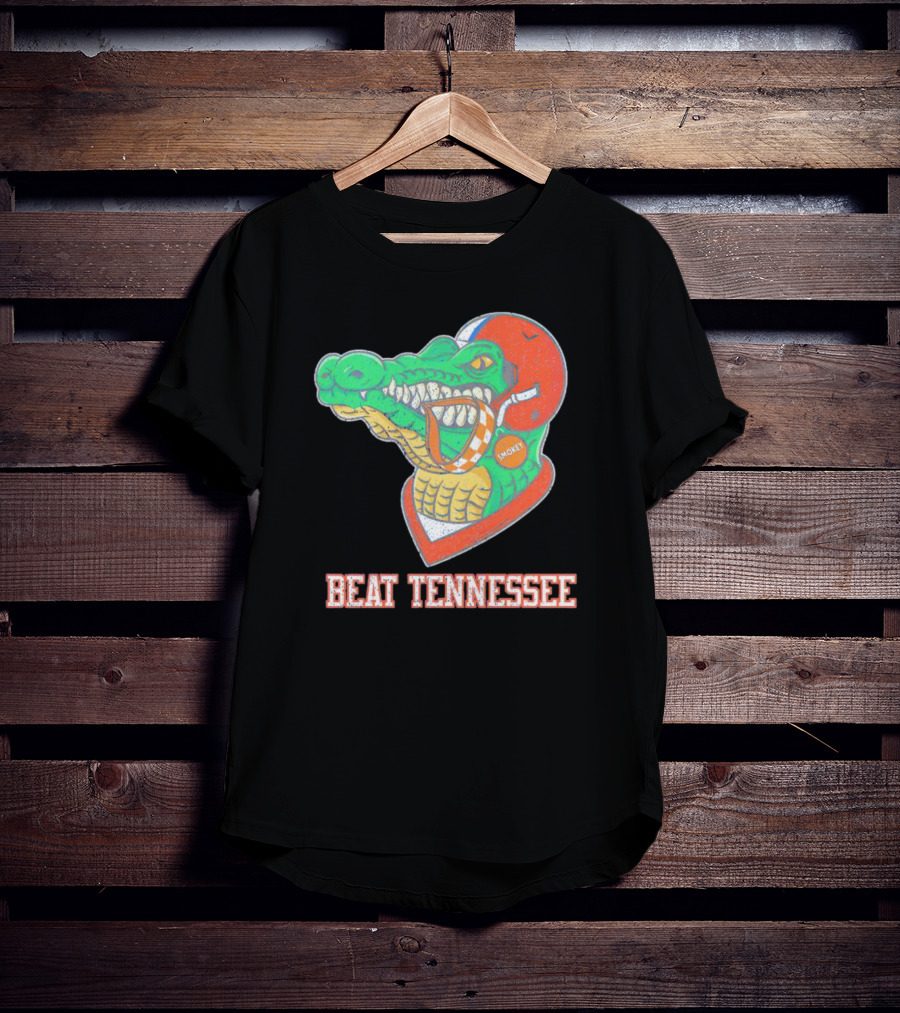 Beat Tennessee Florida Gators Football Smokey Helmet T-Shirt