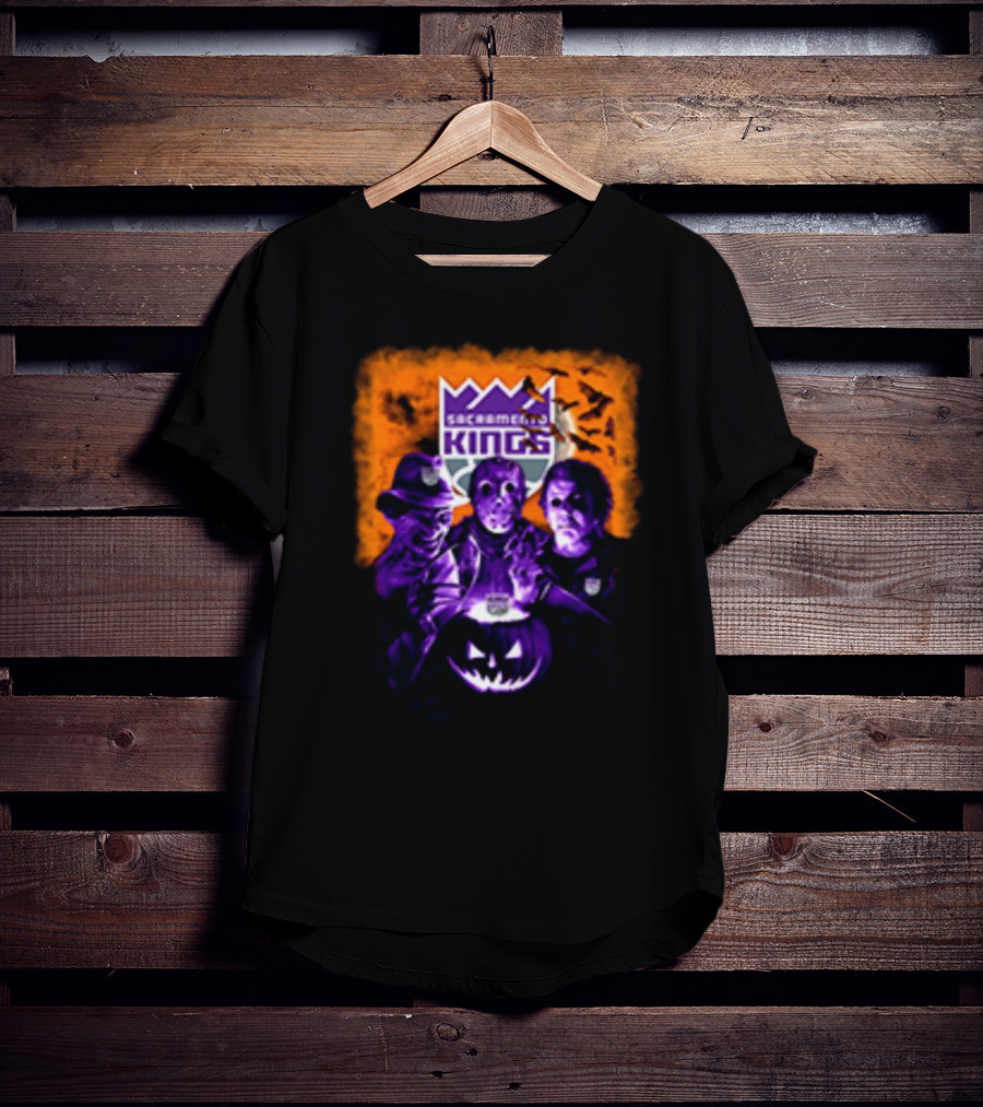 Freddy Krueger Jason Voorhees Michael Myers Sacramento Kings Halloween Horror Movies T-Shirt