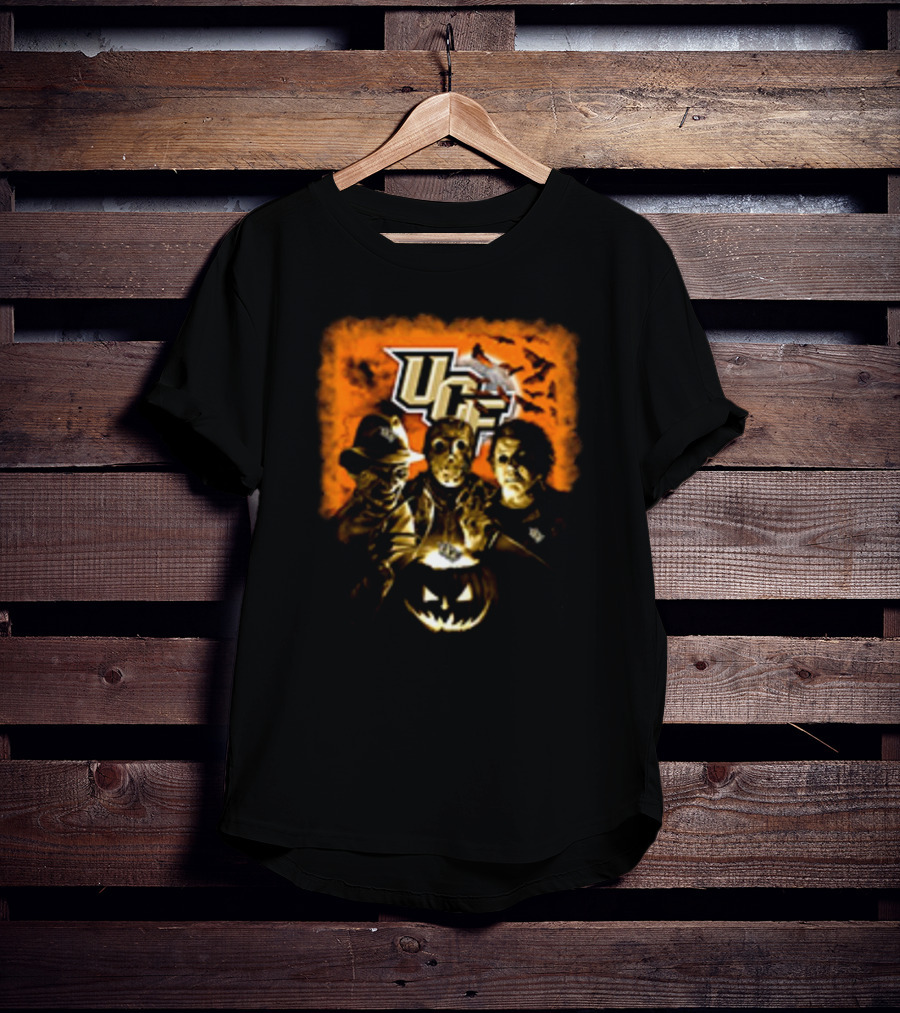 Horror Movies Freddy Krueger Jason Voorhees Michael Myers UCF Knights Halloween T-Shirt