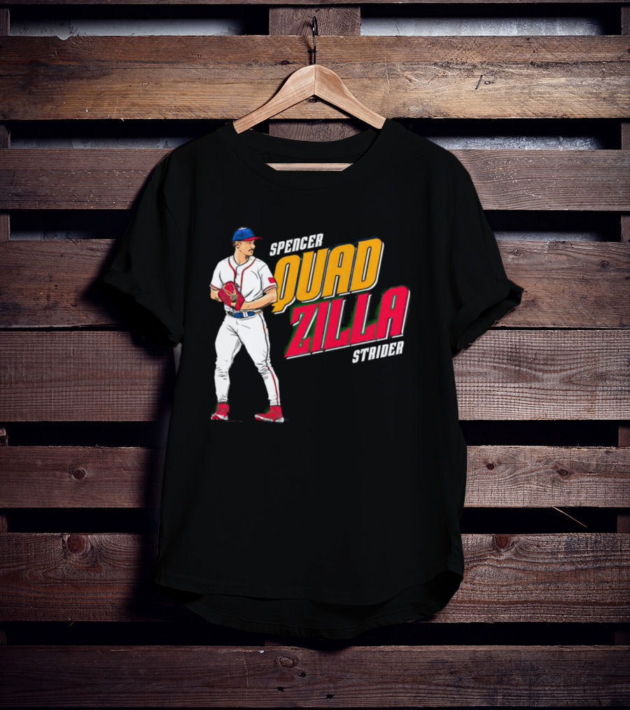 Spencer Strider Quadzilla Baseball Pitcher Image T-Shirt