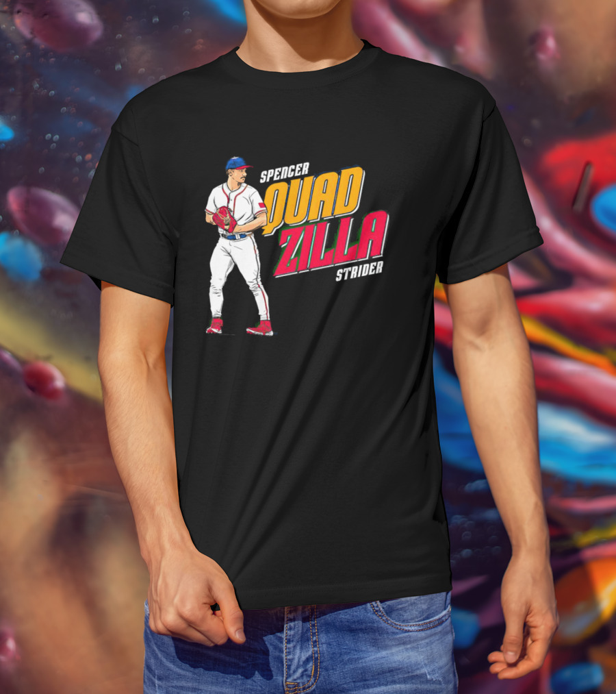 Spencer Strider Quadzilla Baseball Pitcher Image T-Shirt