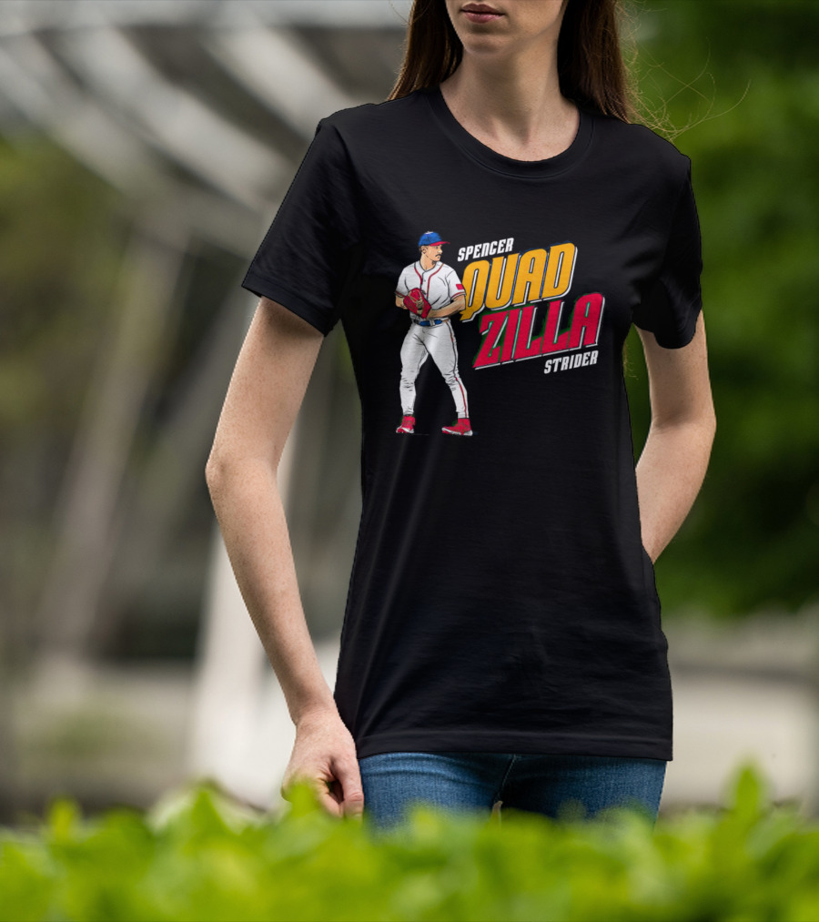 Spencer Strider Quadzilla Baseball Pitcher Image T-Shirt