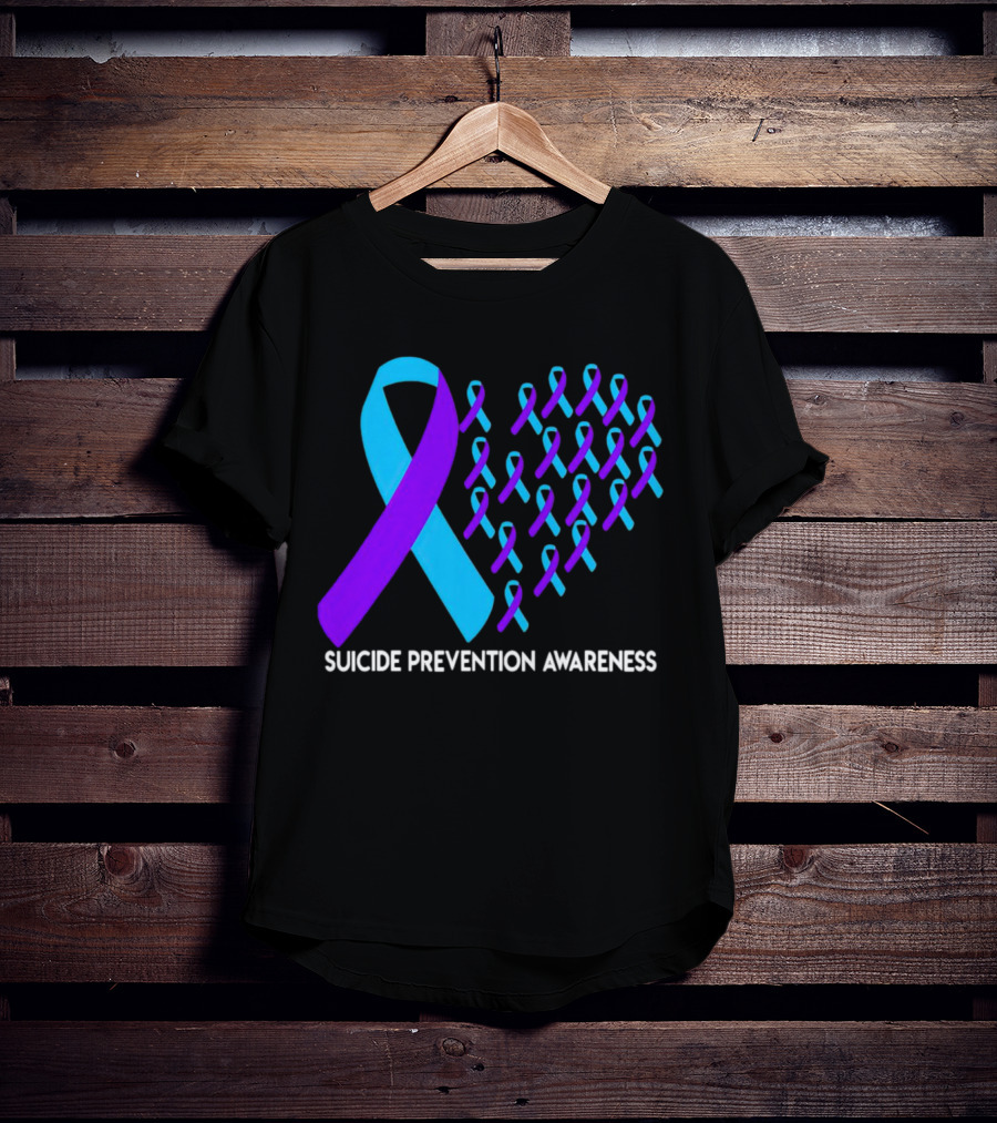 Suicide Prevention Awareness Ribbon Heart T-Shirt