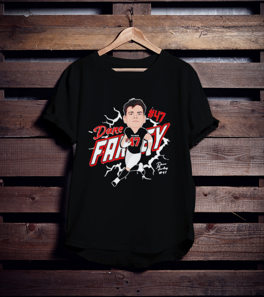 Dane Farley #47 The Undefeated Caricature Signature T-Shirt