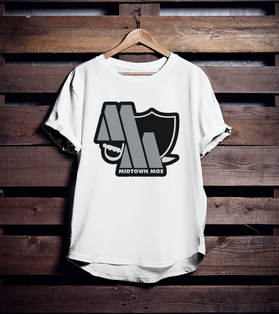Raiders Midtown Moe Logo With Shield And Teeth T-Shirt