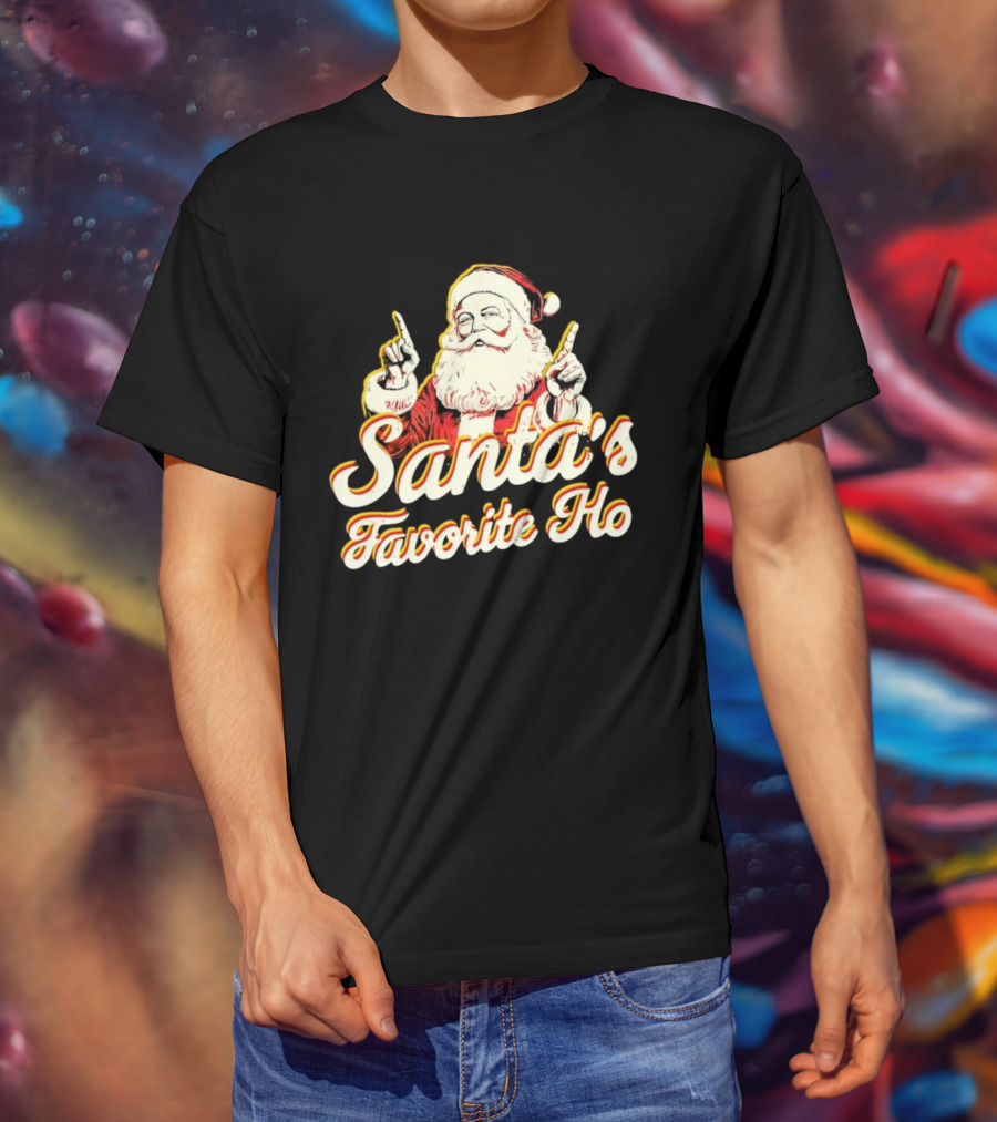 Santa’s Favorite Ho Santa Claus Retro T-Shirt