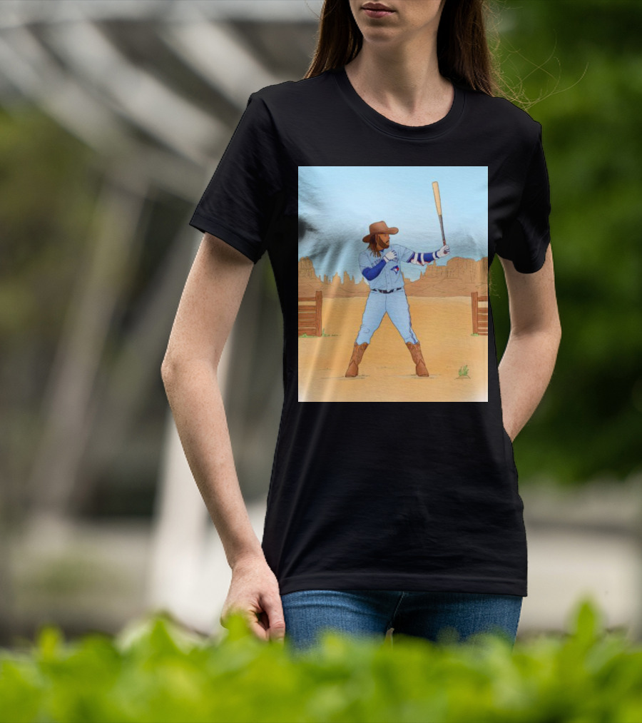 Blue Jays Vladimir Guerrero Jr. Cowboy Desert Baseball Scene T-Shirt
