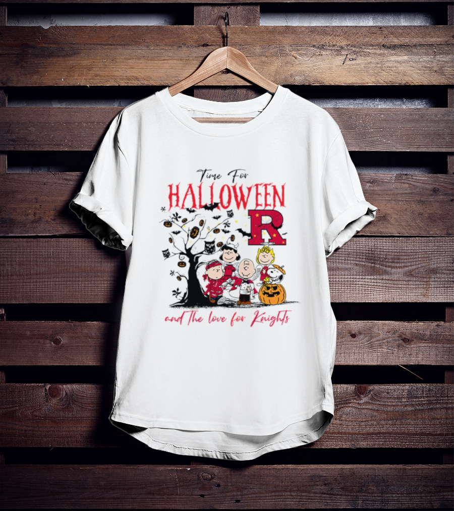 Time For Halloween Peanuts Characters And The Love For Knights T-Shirt