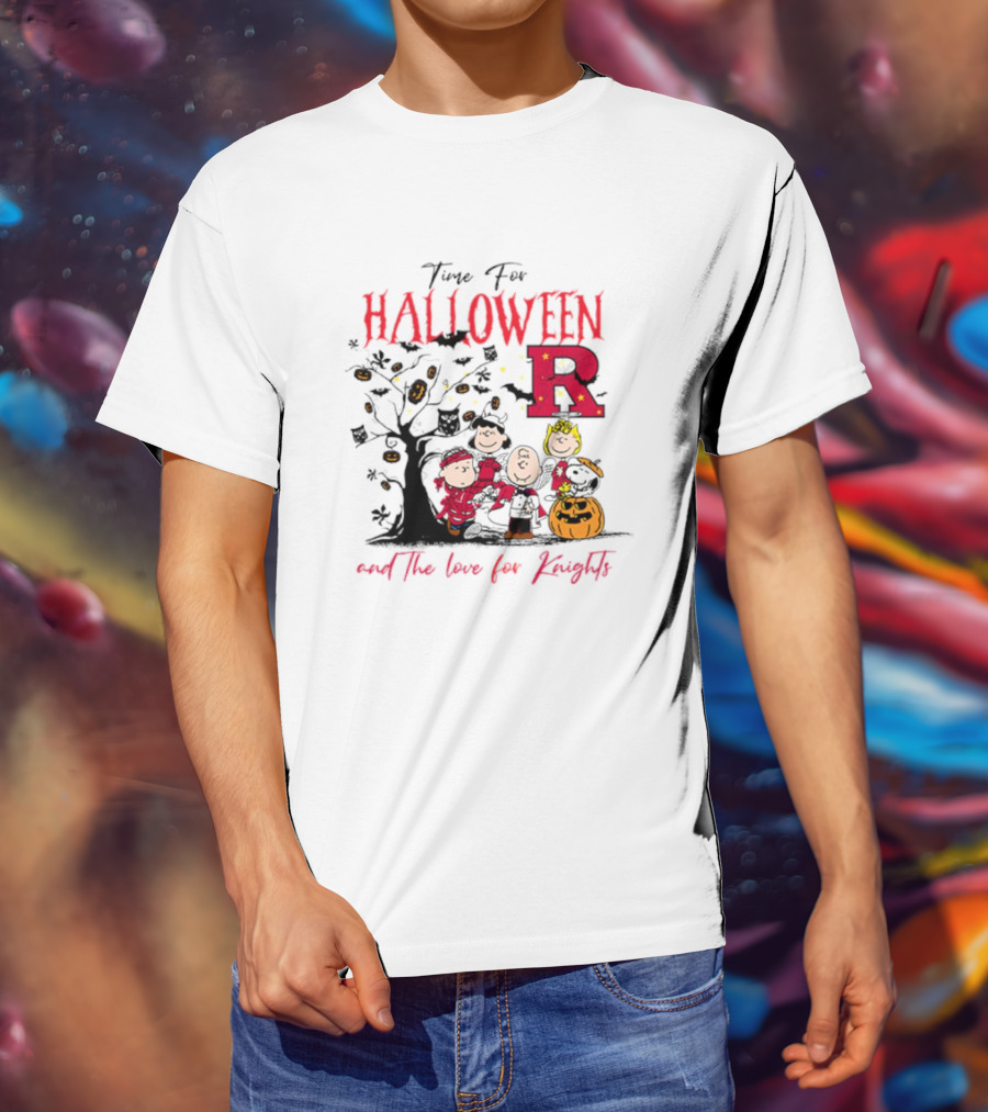 Time For Halloween Peanuts Characters And The Love For Knights T-Shirt