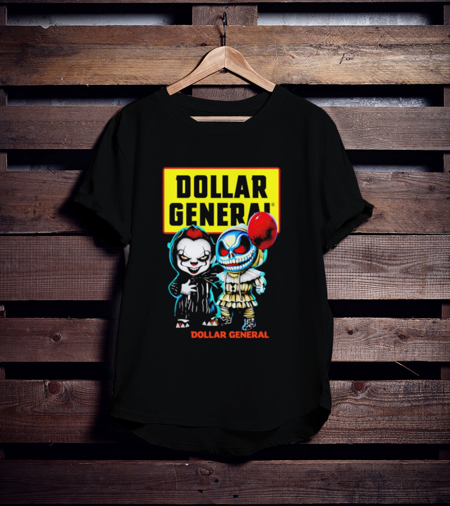 Dollar General Halloween Pennywise And Jack Skellington Crossover T-Shirt