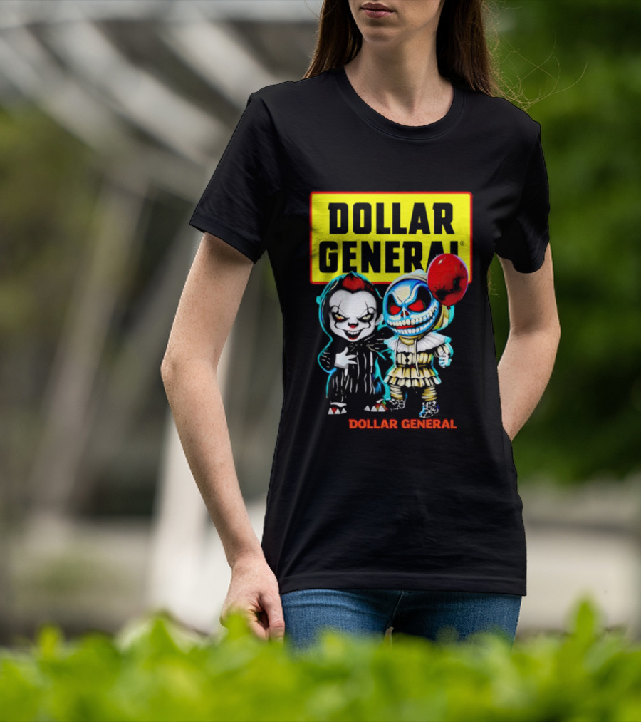 Dollar General Halloween Pennywise And Jack Skellington Crossover T-Shirt