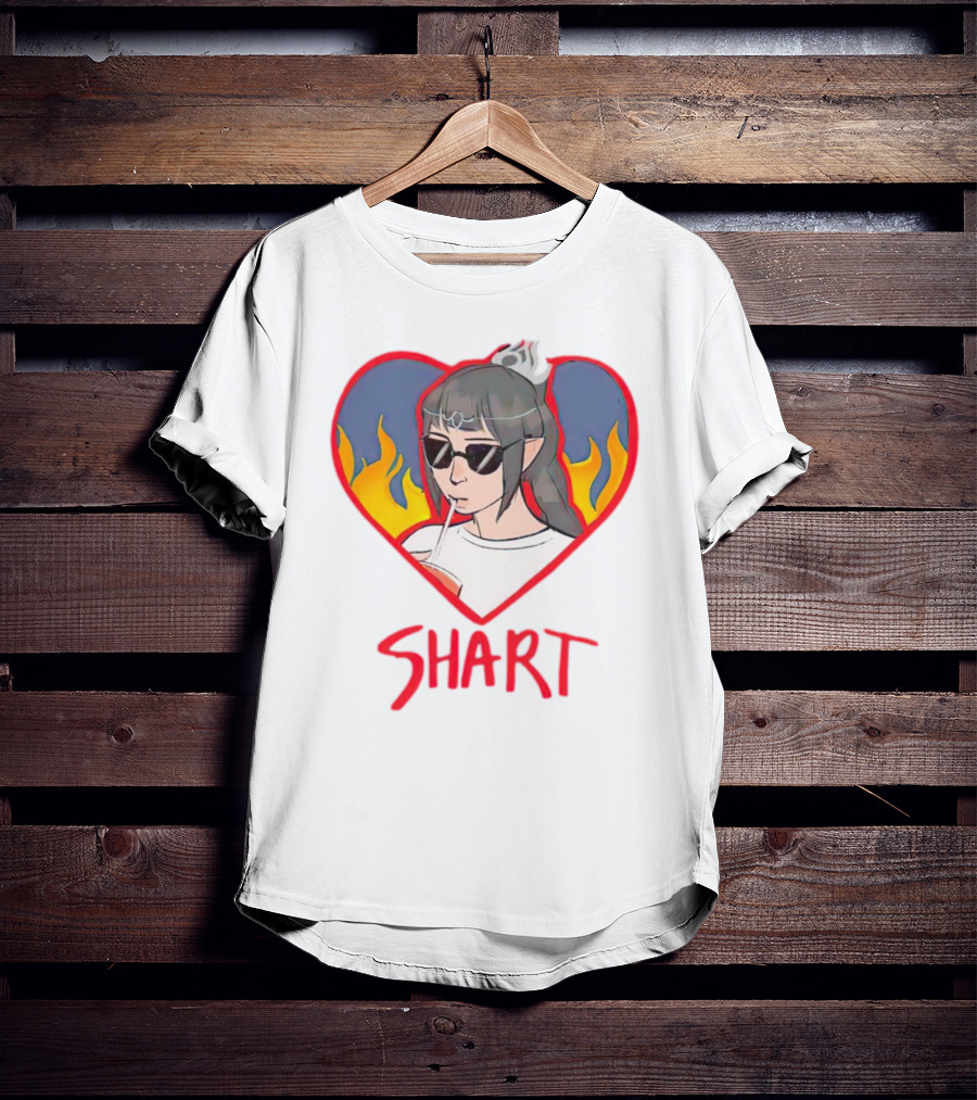 Shart Heart Sunglasses Flame Princess T-Shirt