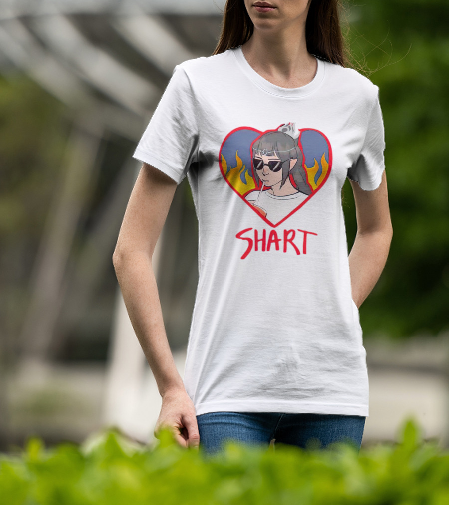 Shart Heart Sunglasses Flame Princess T-Shirt