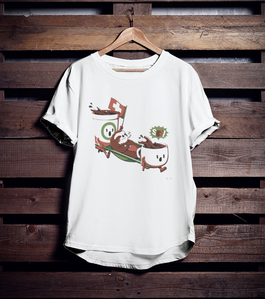 Sloth Coffee SOS Rescue With First Aid Cup Team T-Shirt