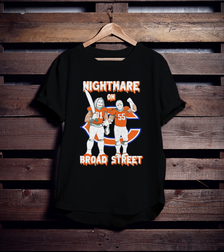 Nightmare On Broad Street Chicago Bears Halloween Jason Voorhees Billy T-Shirt