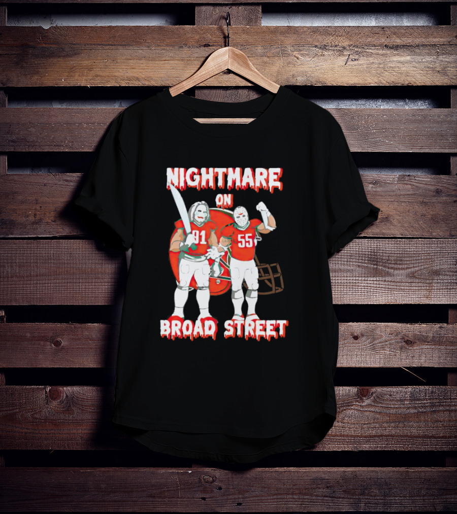 Nightmare On Broad Street Cleveland Browns Halloween Football Players T-Shirt