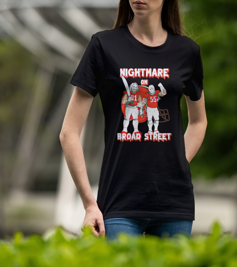 Nightmare On Broad Street Cleveland Browns Halloween Football Players T-Shirt