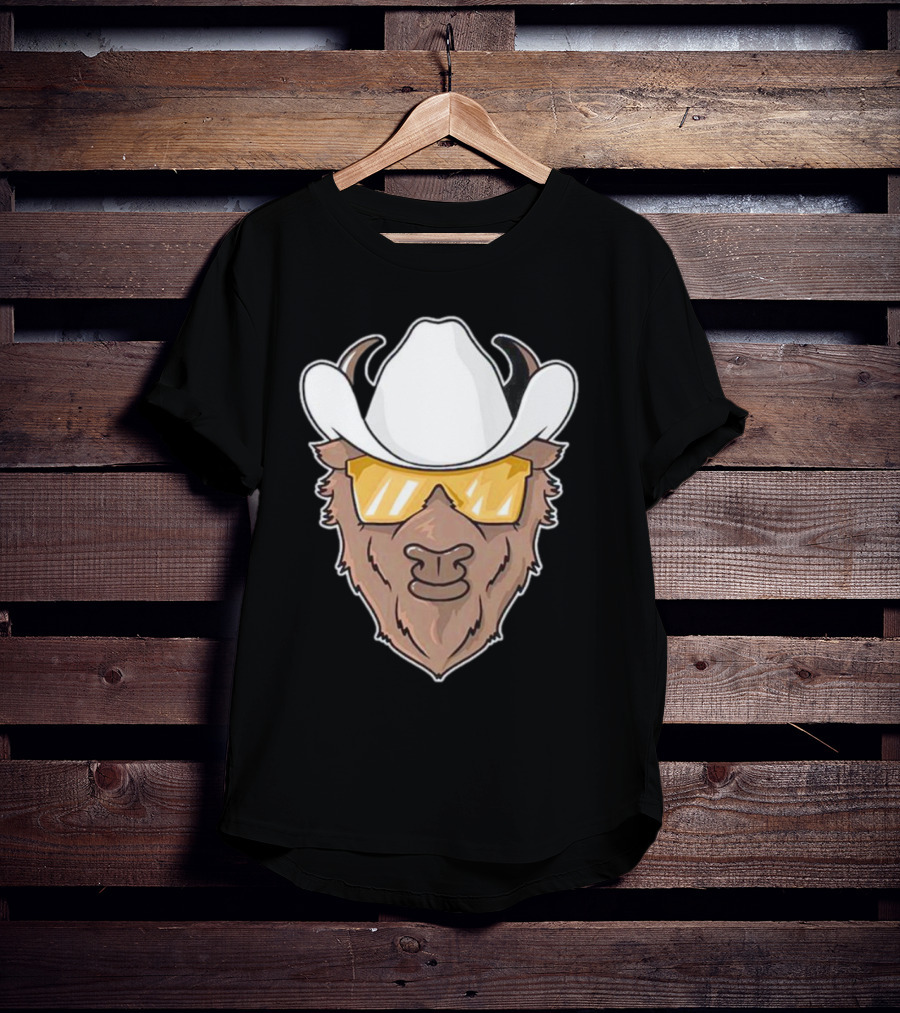 Deion Sanders Colorado Buffaloes Cowboy Hats Sunglasses Buffalo Head T-Shirt