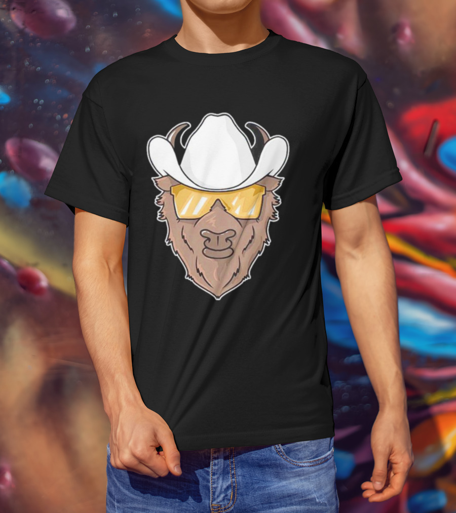Deion Sanders Colorado Buffaloes Cowboy Hats Sunglasses Buffalo Head T-Shirt