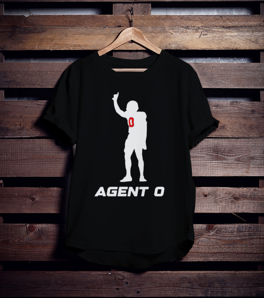 DeMarvion Overshown Agent 0 Football Silhouette Victory Pose T-Shirt