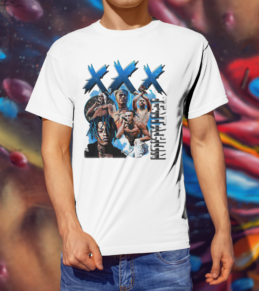 XXX Tentacion Collage Blue Aesthetic T-Shirt