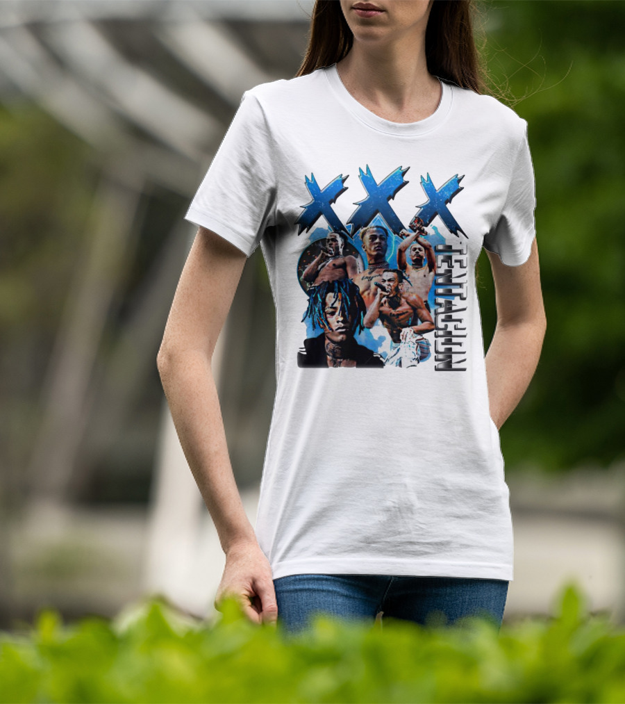 XXX Tentacion Collage Blue Aesthetic T-Shirt