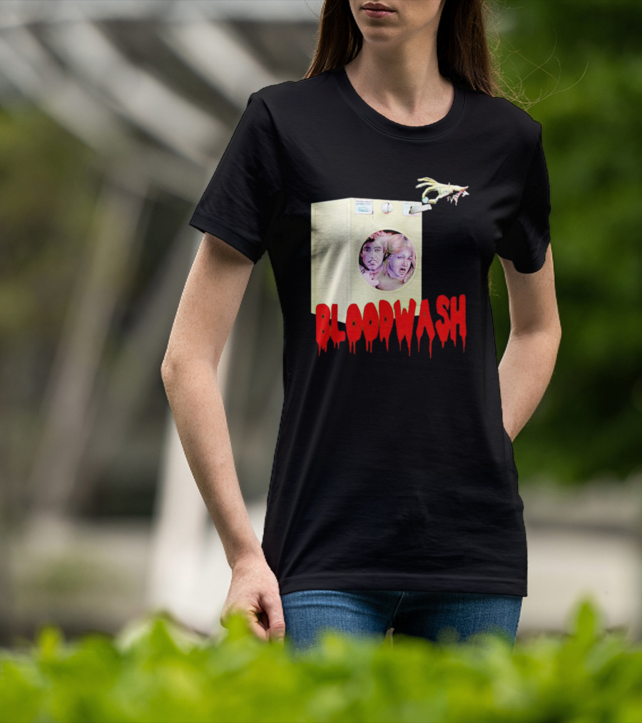 Bloodwash Haunted Laundromat Horror Washer Creature T-Shirt