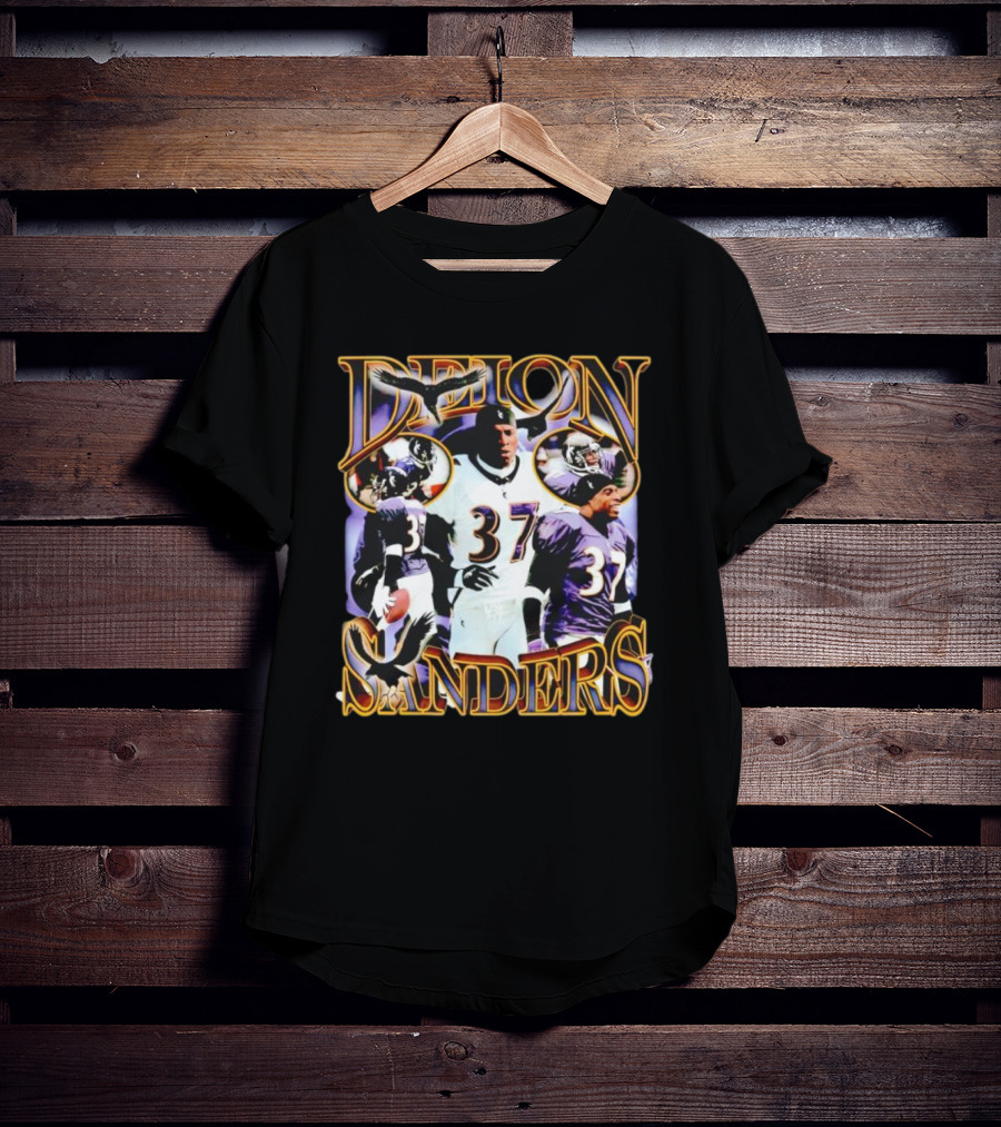 Deion Sanders Ravens Number 37 Football Dreams T-Shirt