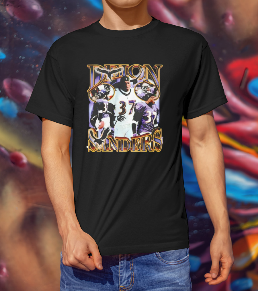 Deion Sanders Ravens Number 37 Football Dreams T-Shirt