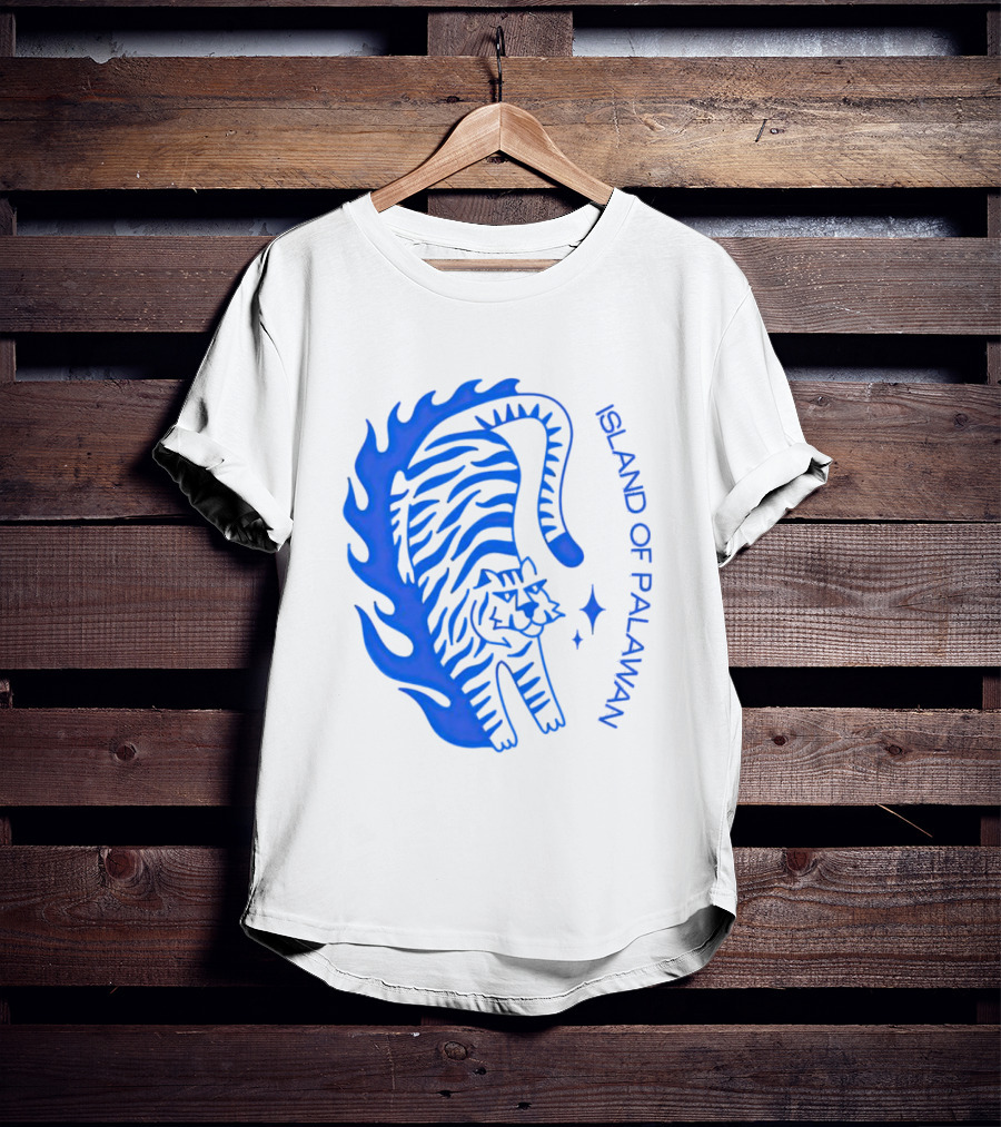 Island Of Palawan Blue Tiger Flame T-Shirt