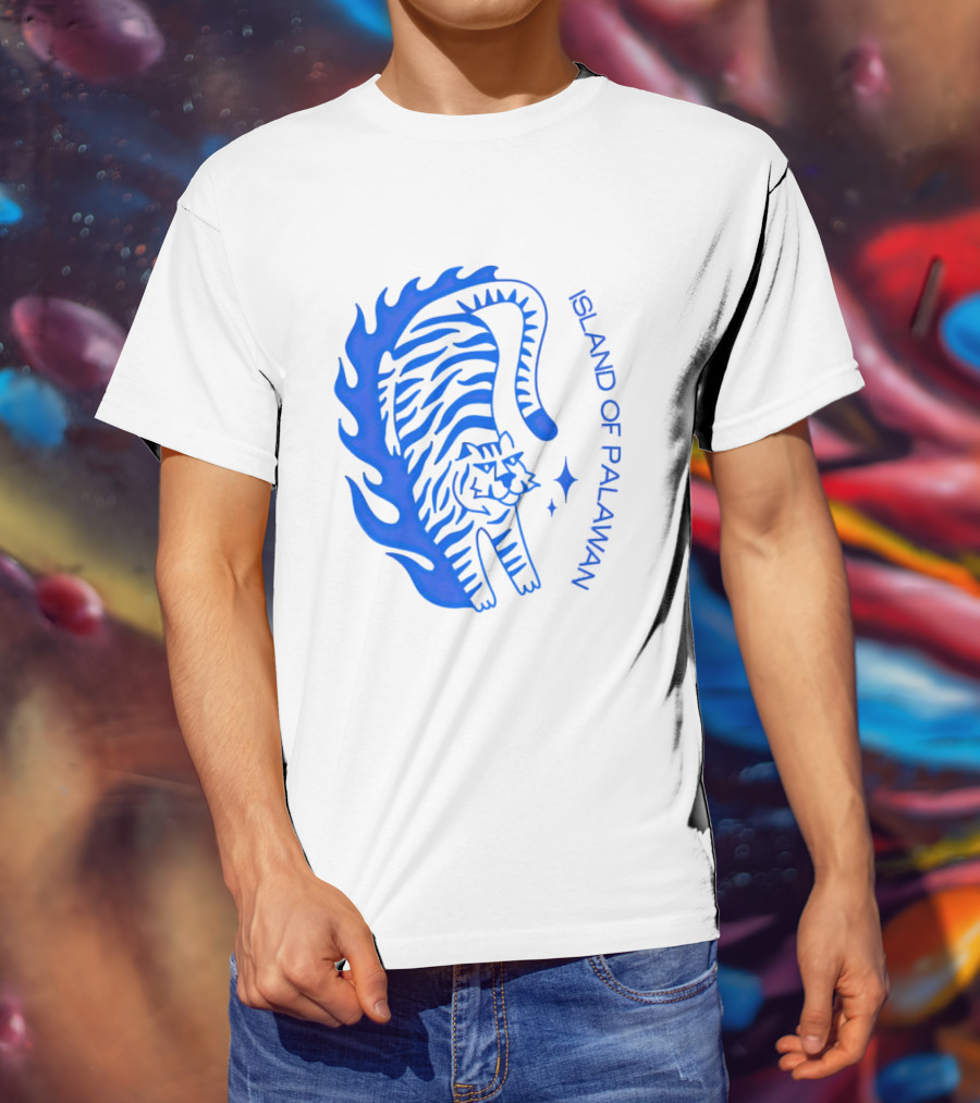 Island Of Palawan Blue Tiger Flame T-Shirt