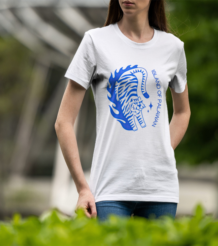 Island Of Palawan Blue Tiger Flame T-Shirt